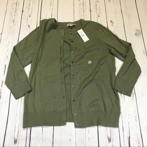 Loft cardigan green NWT
